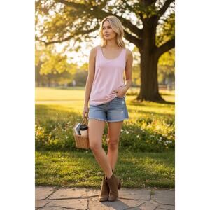 Soft Works Blush Pink Camisole Tank Top XL Sleeveless Basic Layering NWT Summer